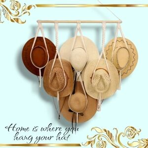 Artisan 6 Hat Hanging Macrame Rack